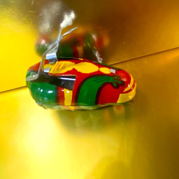 VINTAGE TIN FROG JUMPING WIND UP COLLECTIBLE TOY WORKS! 3”x2” - Picture 8 of 8